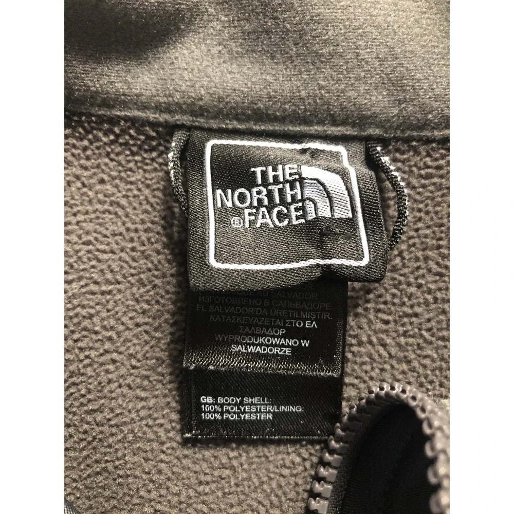 The North Face Jacket Boys XL 18-20 Gray Softshell Fleece Full Zip Apex Bionic